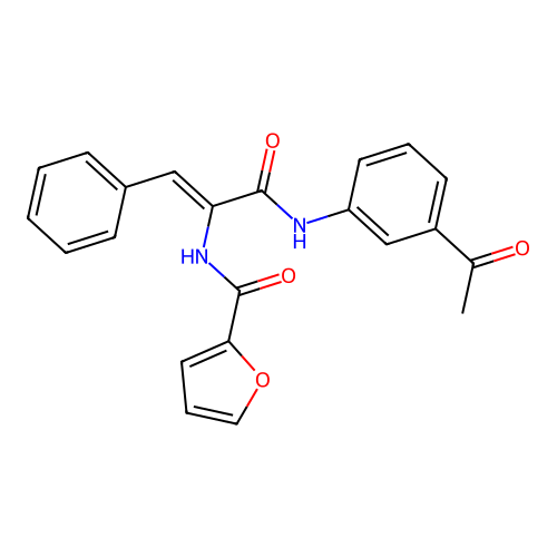 N-(3-Acetylphenyl)-2-(furan-2-ylformamido)-3-phenylprop-2-enamide structure
