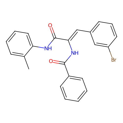(2Z)-3-(3-Bromophenyl)-N-(2-methylphenyl)-2-(phenylformamido)prop-2-enamide structure