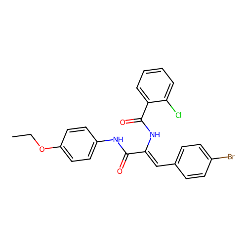 3-(4-Bromophenyl)-2-[(2-chlorophenyl)formamido]-N-(4-ethoxyphenyl)prop-2-enamide structure