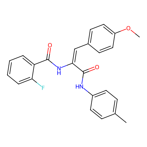 2-[(2-Fluorophenyl)formamido]-3-(4-methoxyphenyl)-N-(4-methylphenyl)prop-2-enamide structure