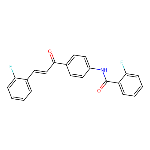 2-Fluoro-N-{4-[(2E)-3-(2-fluorophenyl)prop-2-enoyl]phenyl}benzamide structure
