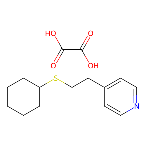 4-(2-(Cyclohexylthio)ethyl)pyridine oxalate structure