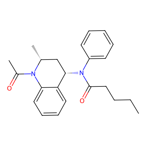 N-((2R,4S)-1-acetyl-2-methyl-1,2,3,4-tetrahydroquinolin-4-yl)-N-phenylpentanamide structure
