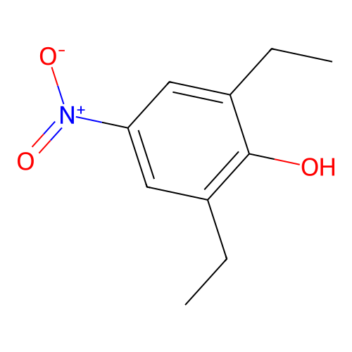 2,6-Diethyl-4-nitrophenol structure