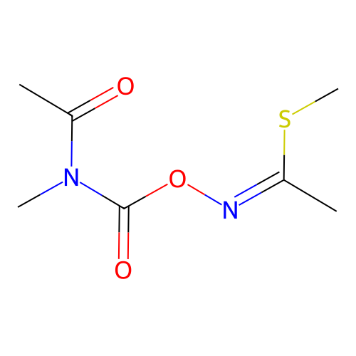 Acetimidic acid, N-((acetylmethylcarbamoyl)oxy)thio-, methyl ester structure