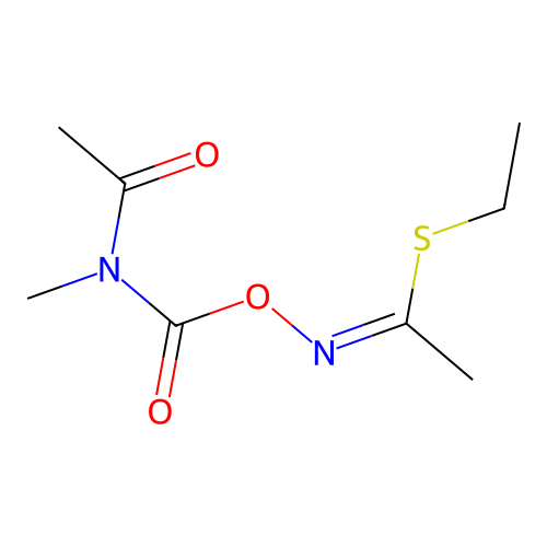 Acetimidic acid, N-((acetylmethylcarbamoyl)oxy)thio-, ethyl ester structure