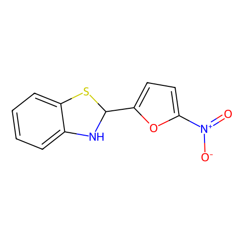 Benzothiazole, 2,3-dihydro-2-(5-nitro-2-furanyl)- structure