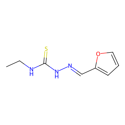 1-Ethyl-3-(2-furanylmethylideneamino)thiourea structure
