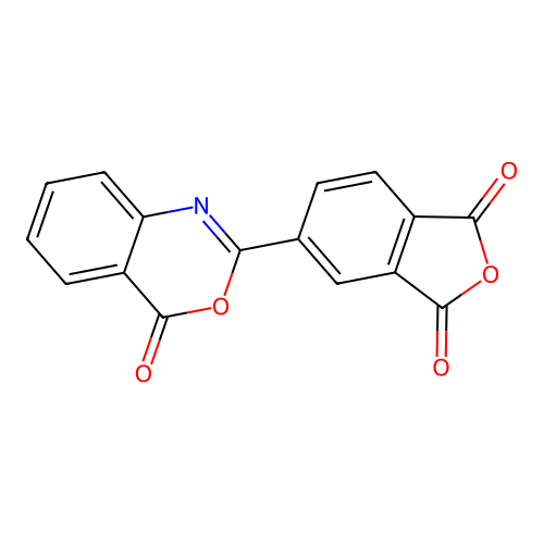 Isobenzofuran-1,3-dione, 5-(4-oxo-4H-benzo[d][1,3]oxazin-2-yl)- structure
