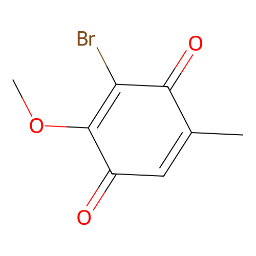 3-Bromo-2-methoxy-5-methylbenzo-1,4-quinone structure