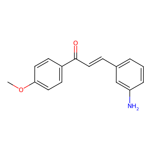(E)-3-(3-aminophenyl)-1-(4-methoxyphenyl)prop-2-en-1-one structure