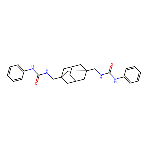1,1'-((1s,3s,5r,7r)-Adamantane-1,3-diylbis(methylene))bis(3-phenylurea) structure