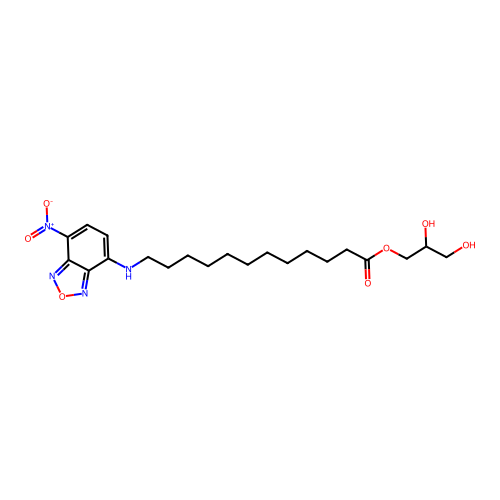 2,3-Dihydroxypropyl 12-[(7-nitro-2,1,3-benzoxadiazol-4-yl)amino]dodecanoate structure