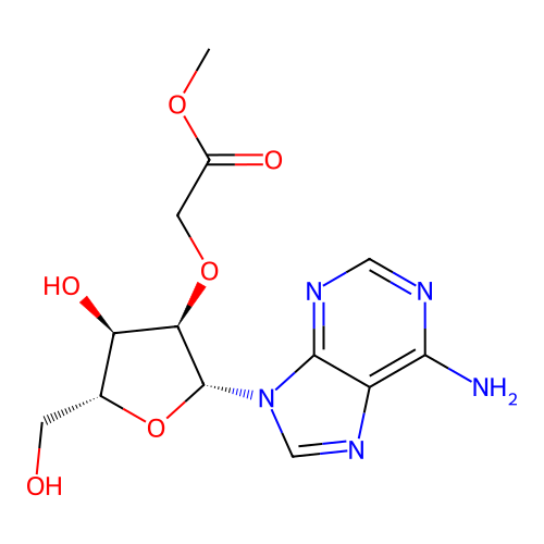 Adenosine, 2'-O-(2-methoxy-2-oxoethyl)- structure