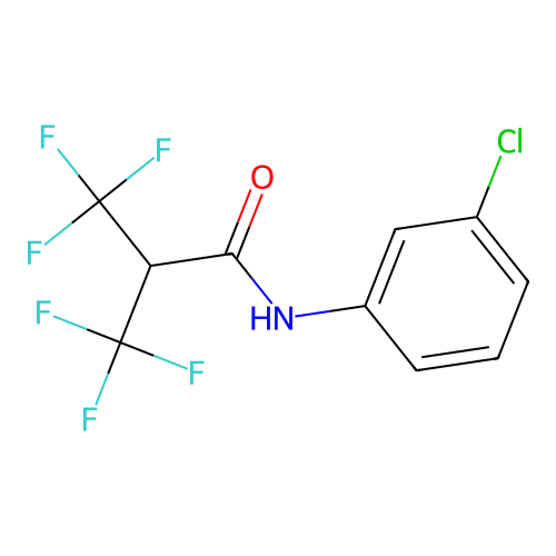 N-(3-Chlorophenyl)-3,3,3-trifluoro-2-(trifluoromethyl)propanamide structure