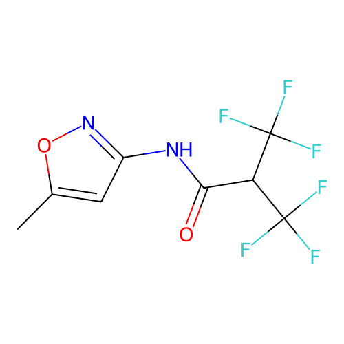 3,3,3-trifluoro-N-(5-methyl-1,2-oxazol-3-yl)-2-(trifluoromethyl)propanamide structure