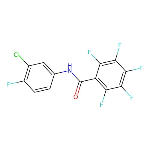 N-(3-Chloro-4-fluorophenyl)-2,3,4,5,6-pentafluorobenzamide structure