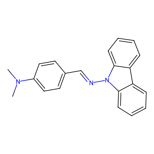 N-{(E)-[4-(dimethylamino)phenyl]methylidene}-9H-carbazol-9-amine structure