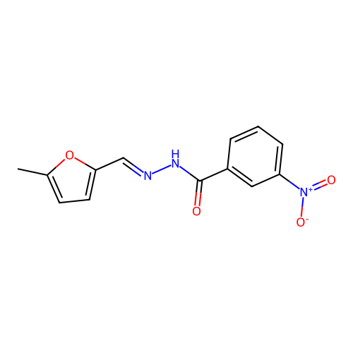 N'-[(5-methyl-2-furyl)methylene]-3-nitrobenzohydrazide structure