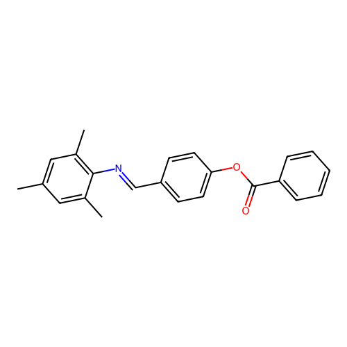 4-[(Mesitylimino)methyl]phenyl benzoate structure