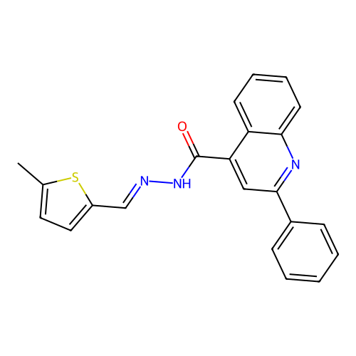N'-[(E)-(5-methyl-2-thienyl)methylidene]-2-phenyl-4-quinolinecarbohydrazide structure