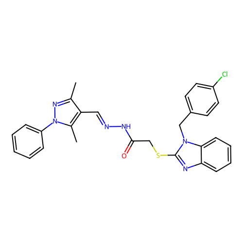 C28H25ClN6OS structure