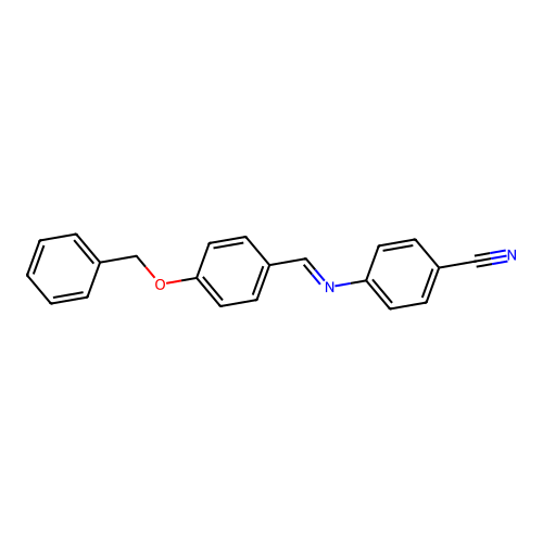 4-({(E)-[4-(benzyloxy)phenyl]methylidene}amino)benzonitrile structure