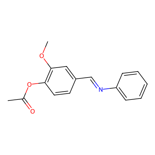 2-Methoxy-4-[(phenylimino)methyl]phenyl acetate structure