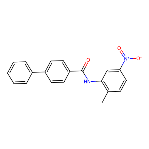 N-(2-methyl-5-nitrophenyl)-4-biphenylcarboxamide structure