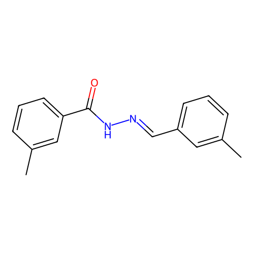 3-methyl-N'-[(E)-(3-methylphenyl)methylidene]benzohydrazide structure