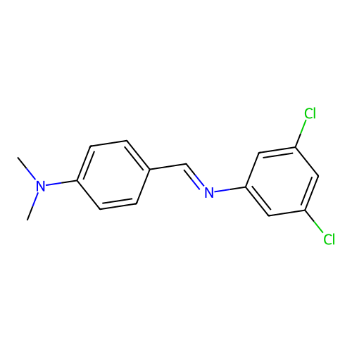 3,5-dichloro-N-{(E)-[4-(dimethylamino)phenyl]methylidene}aniline structure