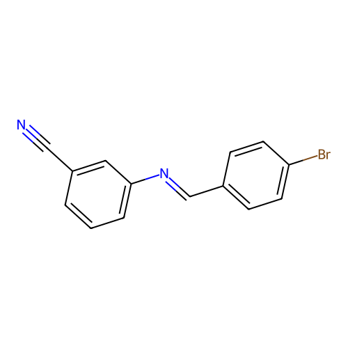 3-[(4-Bromobenzylidene)amino]benzonitrile structure