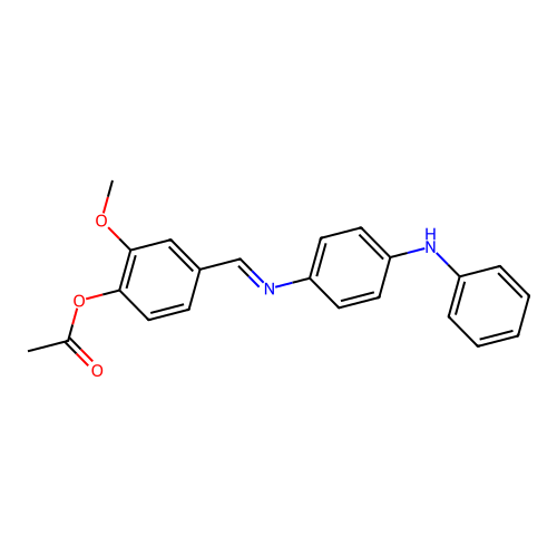 4-{[(4-Anilinophenyl)imino]methyl}-2-methoxyphenyl acetate structure