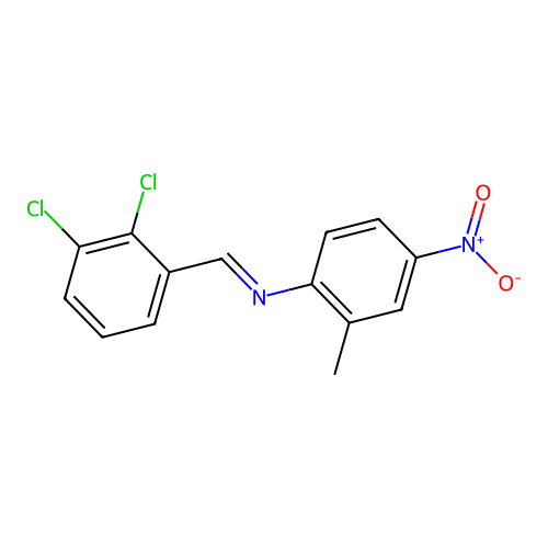 N-[(E)-(2,3-dichlorophenyl)methylidene]-2-methyl-4-nitroaniline structure