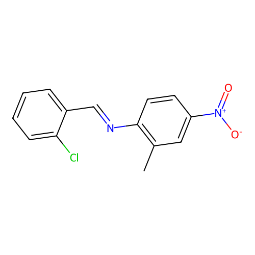 N-[(E)-(2-chlorophenyl)methylidene]-2-methyl-4-nitroaniline structure