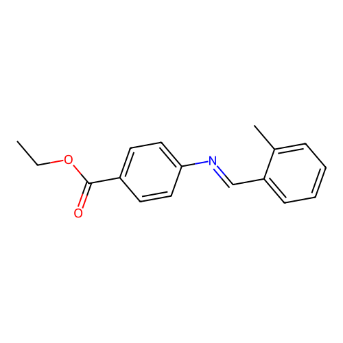 ethyl 4-{[(E)-(2-methylphenyl)methylidene]amino}benzoate structure