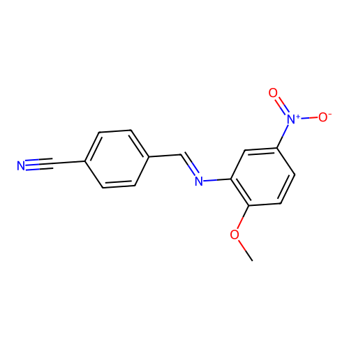 4-[(2-Methoxy-5-nitrophenyl)iminomethyl]benzonitrile structure