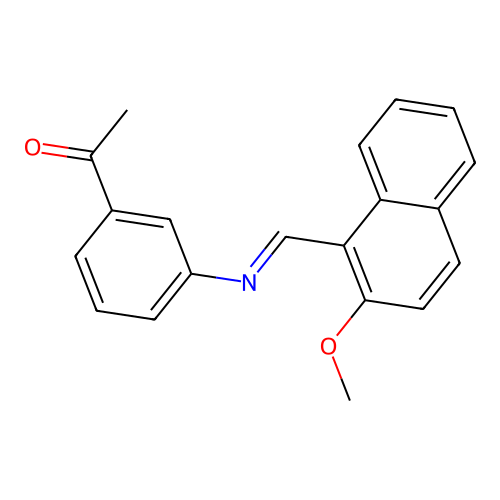 1-(3-{[(2-Methoxy-1-naphthyl)methylene]amino}phenyl)ethanone structure