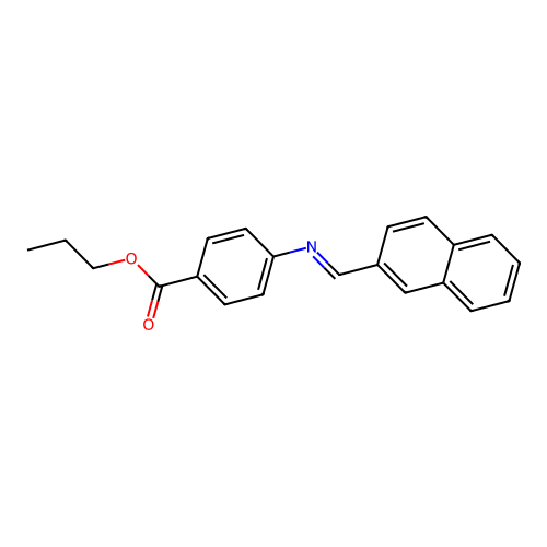 propyl 4-{[(E)-naphthalen-2-ylmethylidene]amino}benzoate structure