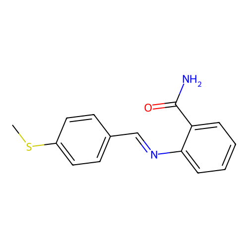 2-({(e)-[4-(Methylsulfanyl)phenyl]methylene}amino)benzamide structure