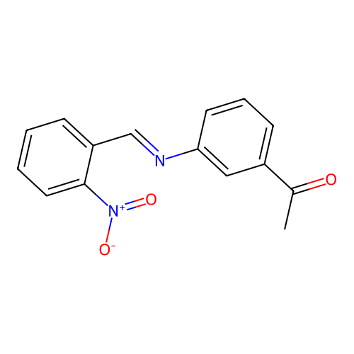 1-(3-{[(E)-(2-nitrophenyl)methylidene]amino}phenyl)ethanone structure