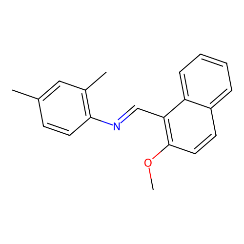 N-(2,4-dimethylphenyl)-1-(2-methoxynaphthalen-1-yl)methanimine structure