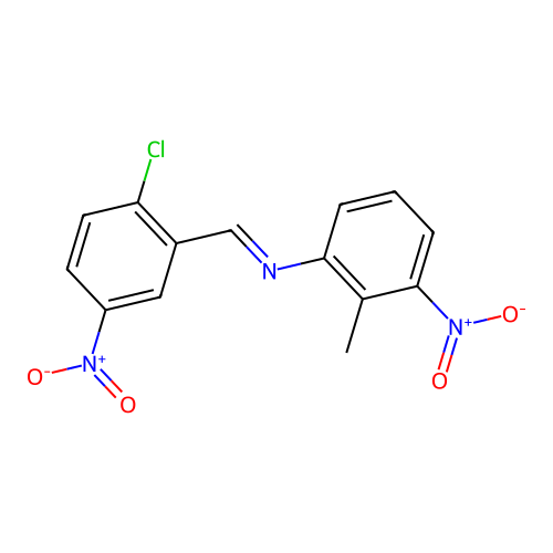 N-(2-chloro-5-nitrobenzylidene)-2-methyl-3-nitroaniline structure
