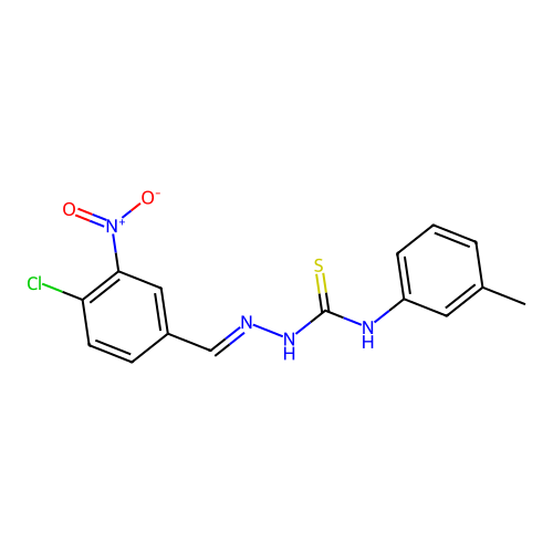 4-chloro-3-nitrobenzaldehyde N-(3-methylphenyl)thiosemicarbazone structure