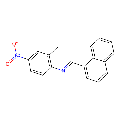 2-methyl-N-(1-naphthylmethylene)-4-nitroaniline structure
