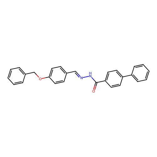 N'-[4-(benzyloxy)benzylidene]-4-biphenylcarbohydrazide structure