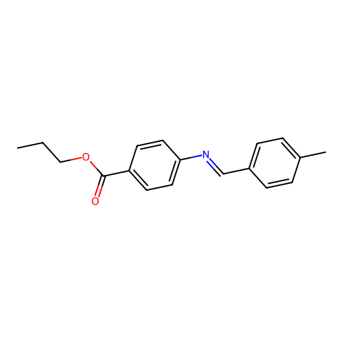 propyl 4-{[(E)-(4-methylphenyl)methylidene]amino}benzoate structure