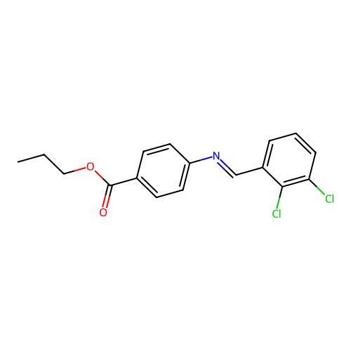 propyl 4-{[(E)-(2,3-dichlorophenyl)methylidene]amino}benzoate structure