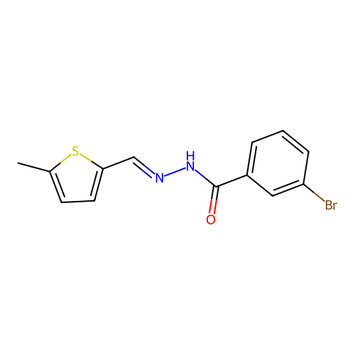 3-bromo-N'-[(5-methyl-2-thienyl)methylene]benzohydrazide structure