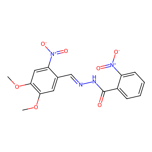 N'-(4,5-dimethoxy-2-nitrobenzylidene)-2-nitrobenzohydrazide structure